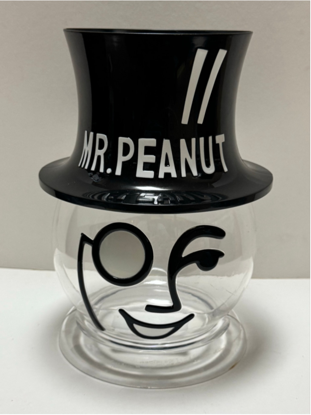 Vintage Planters Peanuts Mr. Peanut Jar Plastic Cookie / Candy Jar -11" Counter